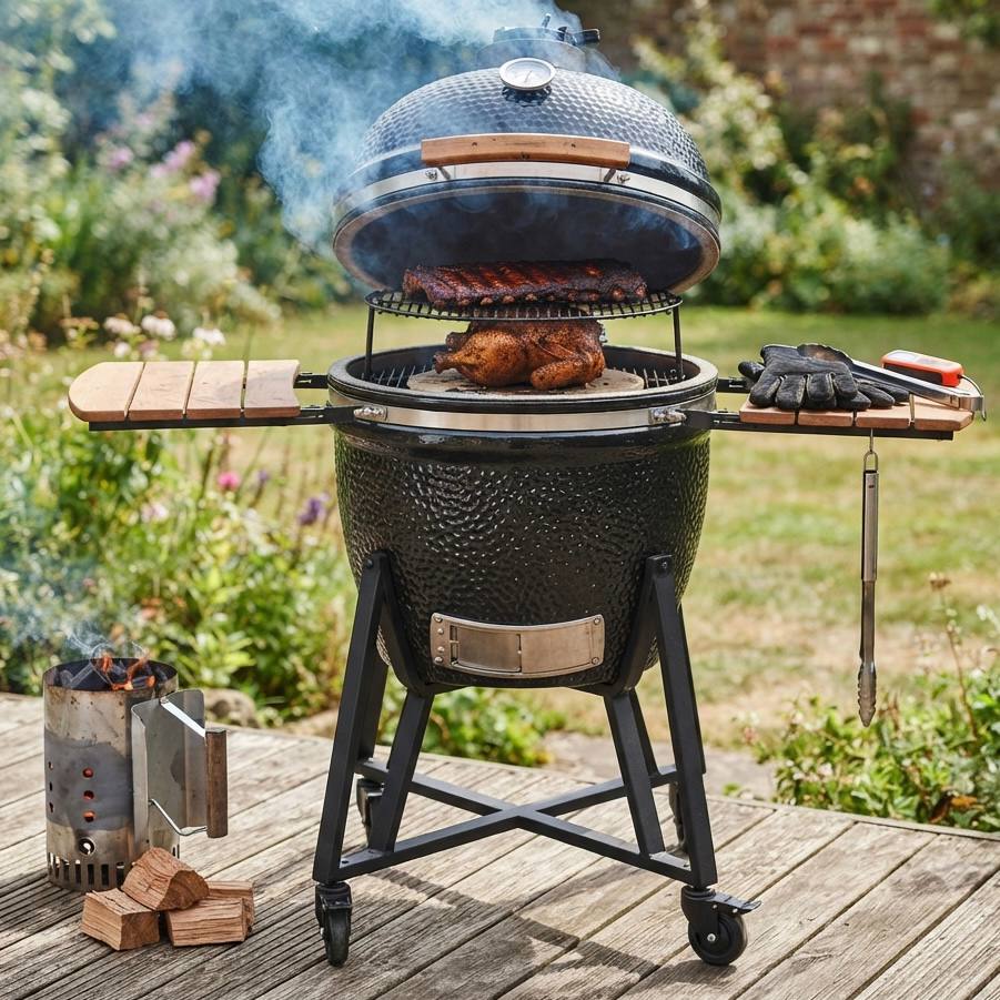 Premium Ceramic Kamado Grill & Smoker